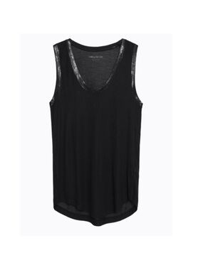 Zadig & Voltaire Tam Foil Tank Top Black L Women’s Modal